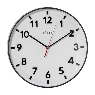 RELOJ PARED 30CM ACRILICO MARC O NEGRO