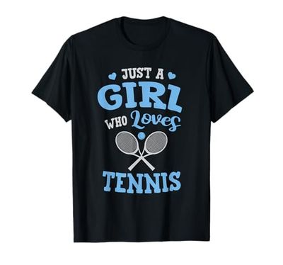 Just A Girl che ama la Racchetta da Tennis Sport Match Maglietta