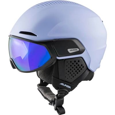 ALPINA Alto Q-Lite Casco de esquí, Unisex-Adults, Lilac-Black Matt, 55-59