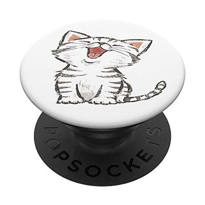 PopSockets Vintage divertente gatto fresco gattino My Therapist Cat amanti PopGrip Intercambiabile