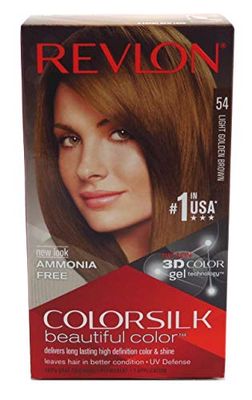 3 x Revlon Colorsilk Permanent Hair Colour - 54 Light Golden Brown