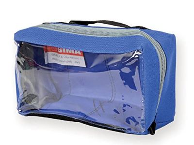 GIMA E1 Squared Pouch with Window and Handle, Blue