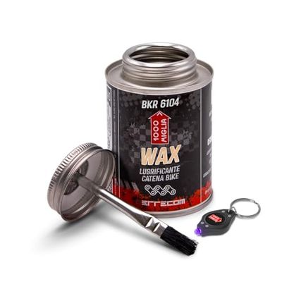 1000 Miglia BKR 6104 DRY - 120 mL, Cera Catena Bici per utilizzo in Condizioni del tracciato Asciutte e Polverose, Barattolo All-In-One da 240 ml con Pennello incluso