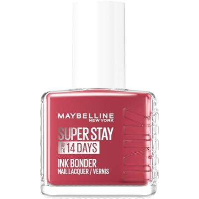 Maybelline New York Super Stay Ink Bonder Nail Lacquer, Hard Gel-Like Colour, Chip-Resistant, Up to 14 Day Wear, Shade 202: Really Rosie, 12ml