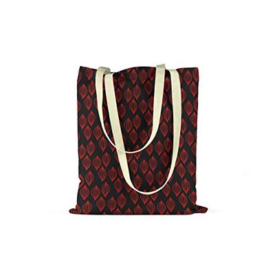 Bonamaison Printed Tote Bag, Reusable Grocery Bag, Shopping Bag, Machine Washable, Foldable, Canvas Cloth Bag with Handles, Size: 34x40 cm