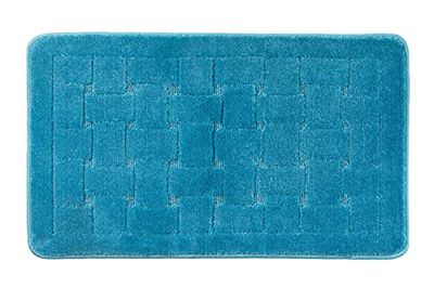 Emma Barclay Orkney Tapis de Bain Motif hachuré Turquoise 45 x 75 cm