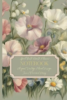 April Birth Month Flower Notebook: Elegant Vintage Floral Design Sweet Pea and Daisy