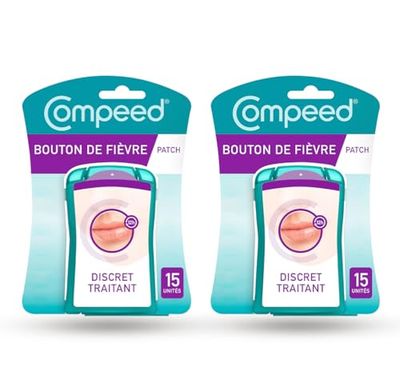 Compeed - Patch Bouton de Fièvre - Discret - pour un Traitement Rapide en favorisant la cicatrisation - 30 patchs