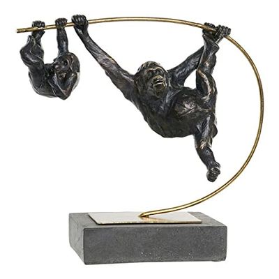 Figurine décorative en résine et métal de la Ligne Figurines Noir 37 x 15 x 34 cm (référence : FD-181237)