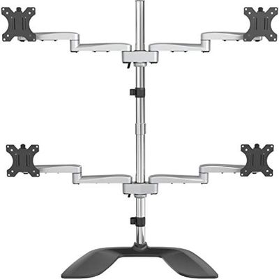 StarTech.com Soporte de Escritorio para 4 Monitores de hasta 32" VESA - Articulado - Acero y Aluminio - Base Multipantalla - (ARMQUADSS)