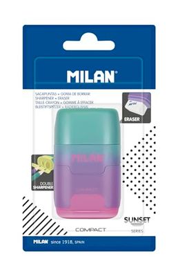 MILAN - Compact Sunset Eraser Pencil Sharpener Lilac - Pink
