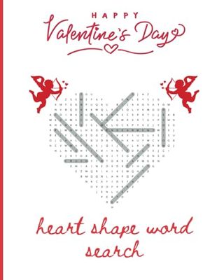 Valentine's Day Word Search Puzzle: Heart-Shaped Edition: Ideal for Valentine's Day Gifts