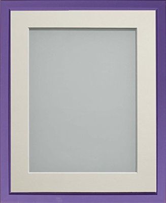 Frame Company Drayton Range 10 x 8-Inch Purple Picture Photo Frame with Ivory Mount For Image Size 7 x 5-Inch