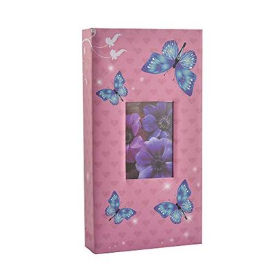 Arpan Fashion Design 300 tient photo album pour 6x4 "Photo no memo avec fenêtre - Papillon rose