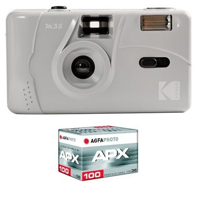 KODAK Cámara de Fotos Aergénica M35-35mm Gris: La Elegancia Temporal de la fotografía Recargable
