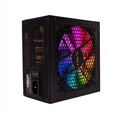 Noua Volture X 850W modulaire voeding ATX Gaming 850 Watt, LLC + DC naar DC, 80 PLUS GOLD, 120 mm stille RGB-ventilator, actieve PFC actief, condensator 105 °C, compacte afmetingen