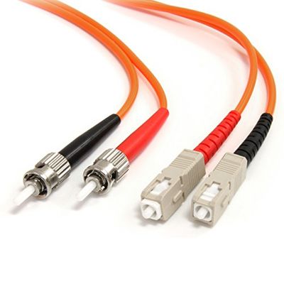 StarTech.com Cabo de fibra ótica Patch multimodo 62,5/125 duplex ST a SC de 2 m, laranja