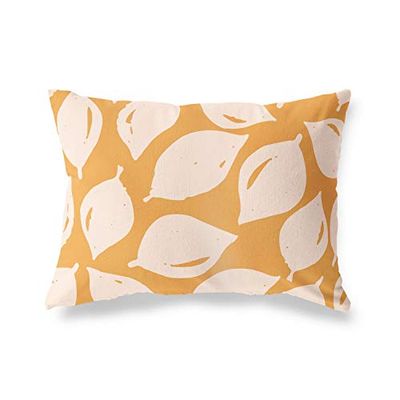 BonaMaison dekorativt kuddöverdrag, orange-Off vit prydnadskudde, heminredning örngott för vardagsrum, soffa, sovrum, storlek: 45 x 60 cm - designad och tillverkad i Turkiet