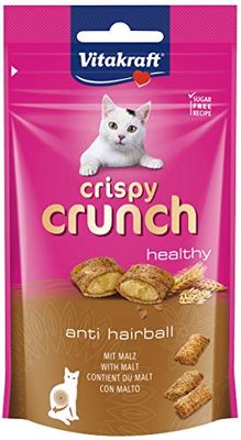 Vitakraft - Crispy Crunch anti hairball con malta, Snacks para Gatos Crujientes. Anti Bolas de Pelo - 60 g