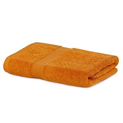 DecoKing Badhandduk 70 x 140 cm bomull kvalitet 525 g/m² orange duschhandduk absorberande marina
