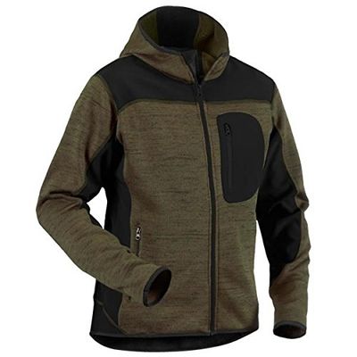 Stickad jacka "4930" med softshell – blad
