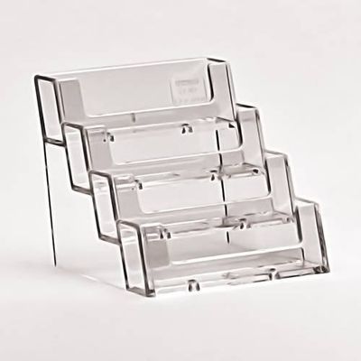 Taymar Business Card Holder, Business Card Box with Four Compartments on 4 Tiers