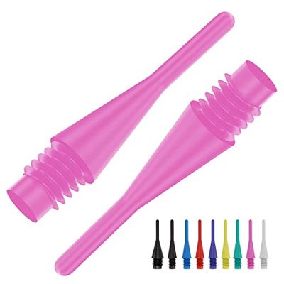 Bull's Longlife Soft Tips, Pointes de fléchettes 6 mm, Couleur : Rose