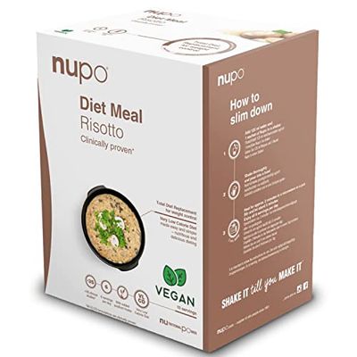 NUPO Diet Meal Risotto - Pasto dietetico premium per la gestione del peso I Pasto sostitutivo completo per il controllo del peso I 10 porzioni I Vegano, senza OGM