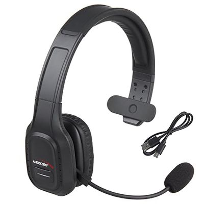 Audiocore AC864 Auriculares Bluetooth con micrófono de cancelación de Ruido. Auriculares sobre la Oreja 32 Horas de Tiempo de conversación. Compatible con Google Assistant y Siri