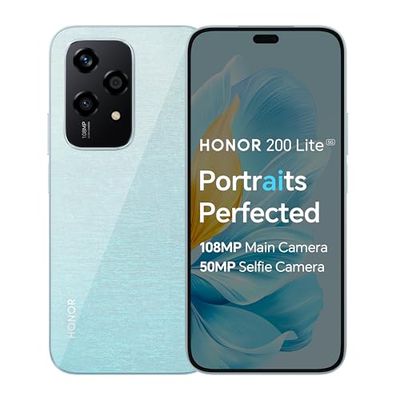 HONOR 200 Lite, Unlocked 5G Smartphone, 8GB+256GB, 6,7” Anti-Drop AMOLED Display, 108MP Triple Rear Camera, 50MP Front Camera, Dual SIM, 2 Year Manufacturer Warranty, Android 14, Starry Blue