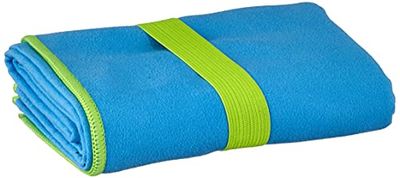 Playshoes Unisex multifunktionell handduk, badhandduk mikrofiber bärbar filt, blå, 90 x 200 cm