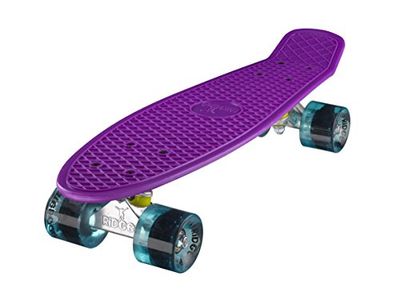 Ridge Skateboards Mini Cruiser Skateboard, Viola/Chiaro/Blu, 22"