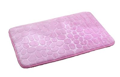 GMMH Tappetino da bagno in pietra per doccia, 45 x 70 cm (rosa)