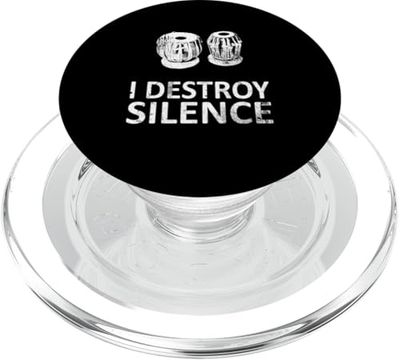 I Destroy Silence - Divertidos jugadores de mesa Música Humor PopSockets PopGrip para MagSafe