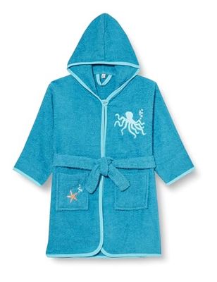 Playshoes Kinder Frottee-Bademantel Bata, Animales Marinos, 86-92 Unisex niños