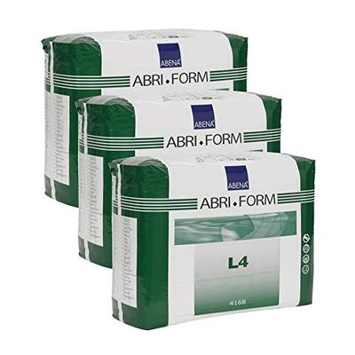Abena Abri-Form Comfort Plastic-Backed Briefs, Level 4, (Medium to Large Sizes) Large, 36 Count