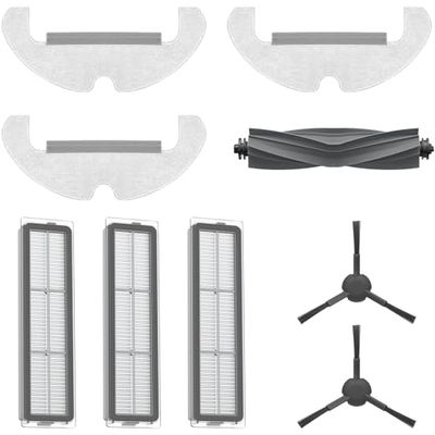 Dreame Kit d'accessoires pour D10s Plus, comprenant 1 brosse principale, 2 brosses latérales, 3 filtres et 3 serpillières - Original et compatible