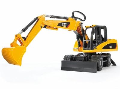bruder 02445 - Escavadora de rodas Cat - 1:16 Obra, veículo de construção, escavadora de colher, trabalhador, bworld, máquina de construção, brinquedo