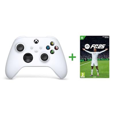 Xbox Wireless Controller – Robot White + EA SPORTS FC 25 Standard Edition One/Series X|S - Download Code