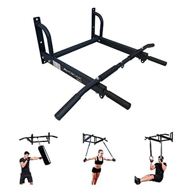 Mobiclinic® Fitness, Optrekstang, Inclusief bevestigingskit, Geschikt voor bokszak, Antislip handvatten, Wandoptrekstang, Tot 150 kg, Multifunctioneel, Calisthenics, Thuisfitness