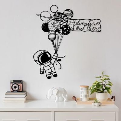 Elegante accessorio decorativo da parete in metallo, 64 x 70 cm, 100% metallo, spessore 1,5 mm, leggero e facile da appendere, perfetto per la decorazione moderna della casa