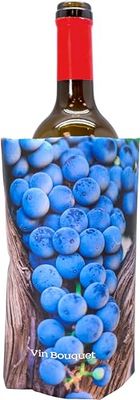 VB VIN BOUQUET FIE 1197 Rafraîchisseur pour Bouteilles Réglable avec Bande élastique antidérapante Raisins Noirs