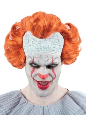 Smiffys IT Chapter 2, perruque de Pennywise, avec crâne chauve en latex