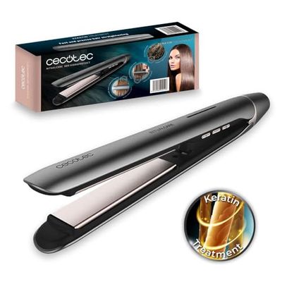 Cecotec Bamba RitualCare 880 HidraProtect Hair Straightener, Black, 48 W, Keratin Coating and Argan Oil, Pro Ionizer Technology. Temperature Adjustable Between 160ºC and 220ºC.