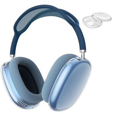 Fintie Hoes Kompatibel met AirPods Max Hoofdtelefoon, zachte TPU Helder anti-kras Beschermhoes voor AirPod Max, Kristalhelder