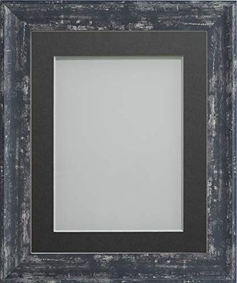 Frame Company Lynton Coal Photo Frame with Grey Mount, 8x8 for 5x5 inch, fitted with perspex