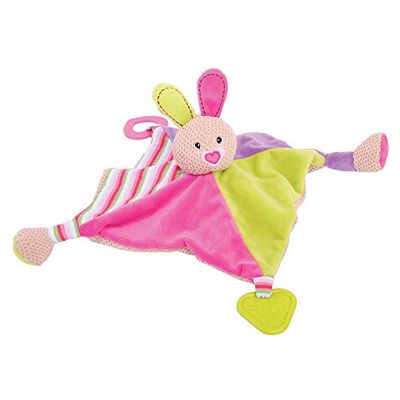 Bigjigs Bella Comforter pluche dieren en poppen, doudou, dierenprint, meerkleurig (BIBB505)