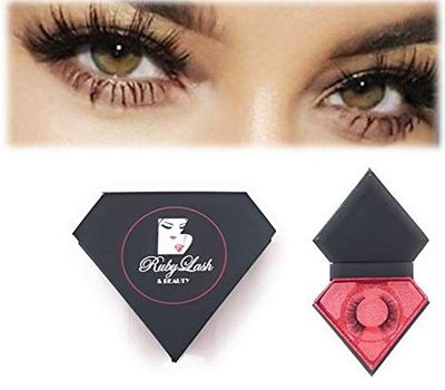 Luxury Handmade Mink Eye Lashes Wispy Natural Thick Fluffy (RLB -1 (natural))
