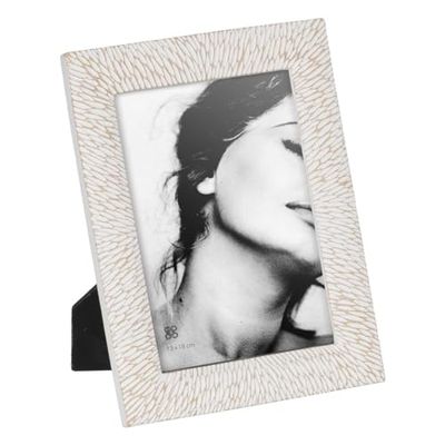 BigBuy Home Fotolijst wit polyhars 17,5 x 1,7 x 22,5 cm