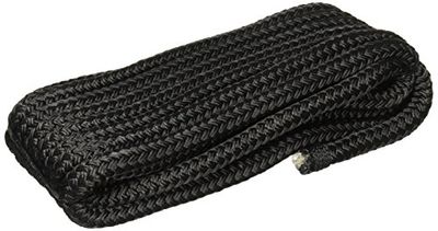 SeaSense Double Tresse en Nylon Dockline, Noir